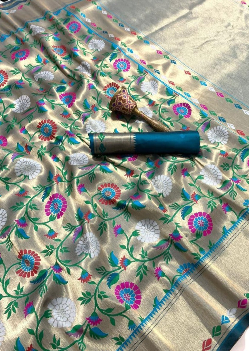 Pure Paithani Handloom Silk Saree (with colour options)