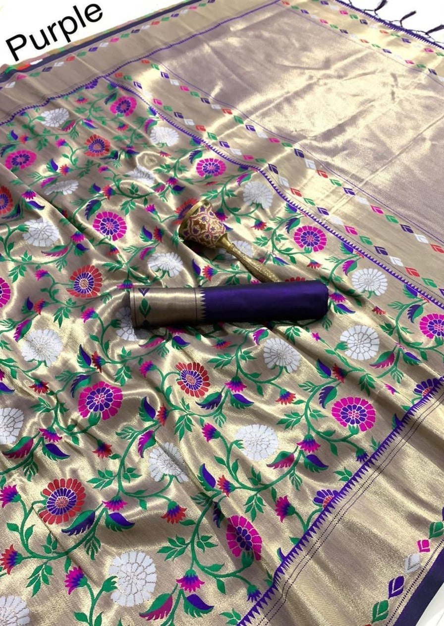 Pure Paithani Handloom Silk Saree (with colour options)