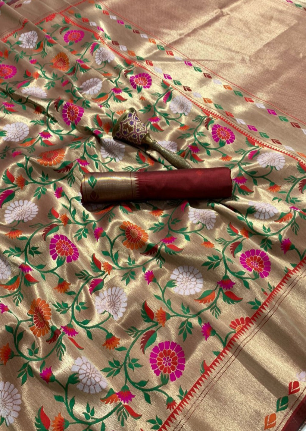 Pure Paithani Handloom Silk Saree (with colour options)
