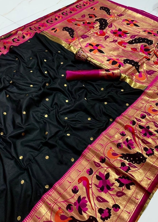 Black Paithani Silk saree online