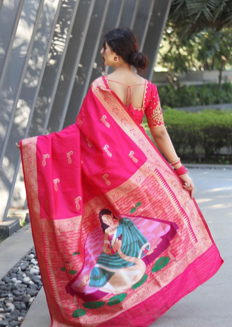 Paithani Silk Bridal Saree (two colour options)