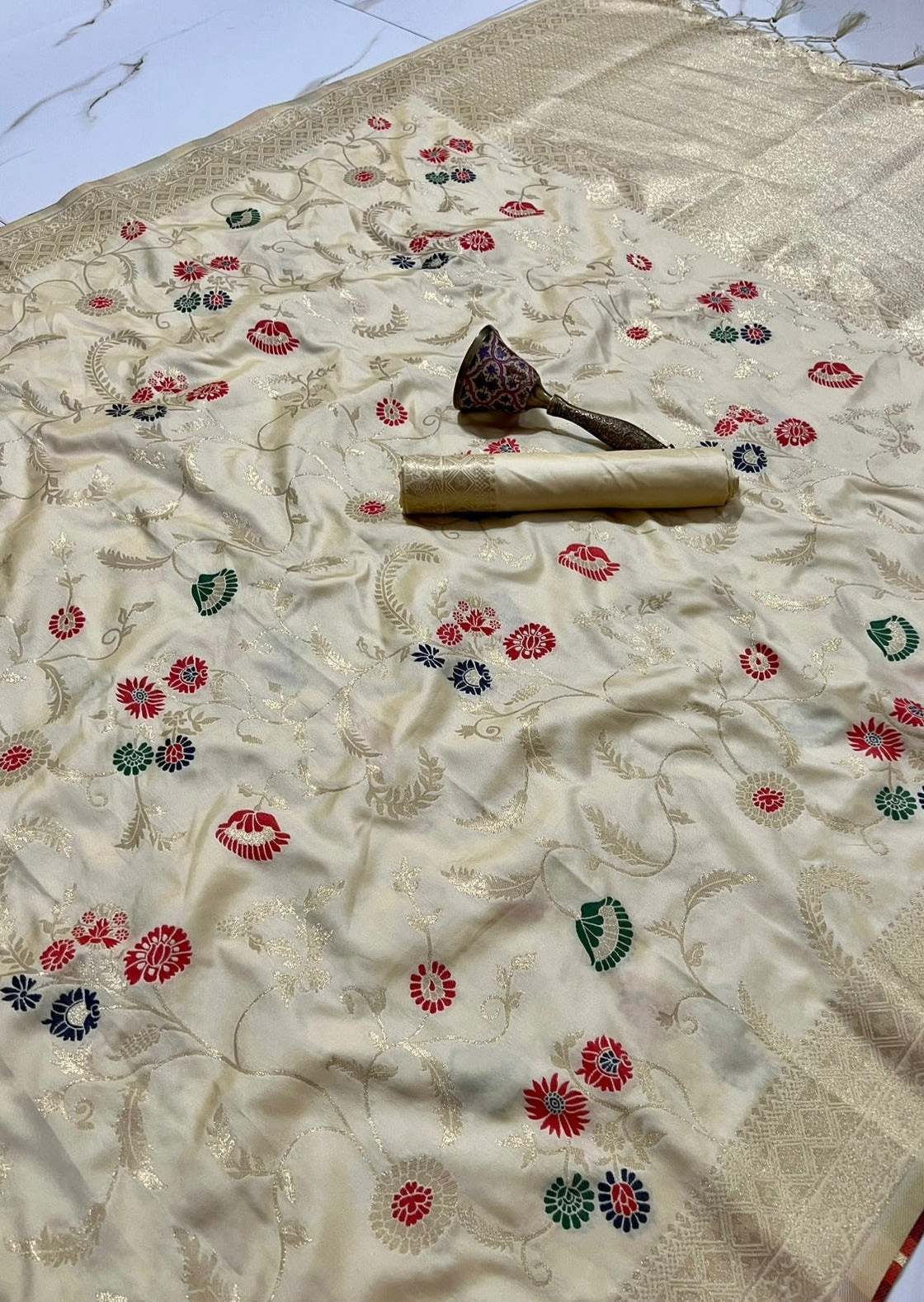 Banarasi Silk Jangla Handloom Saree (with colour options)