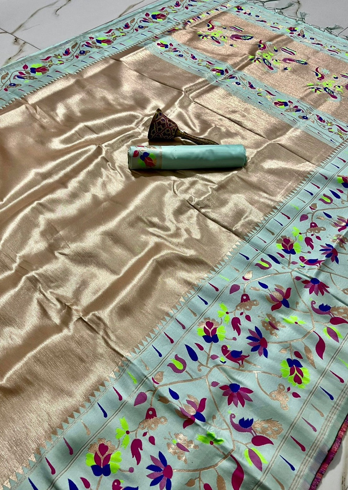 Kanchipuram Paithani Fusion Saree