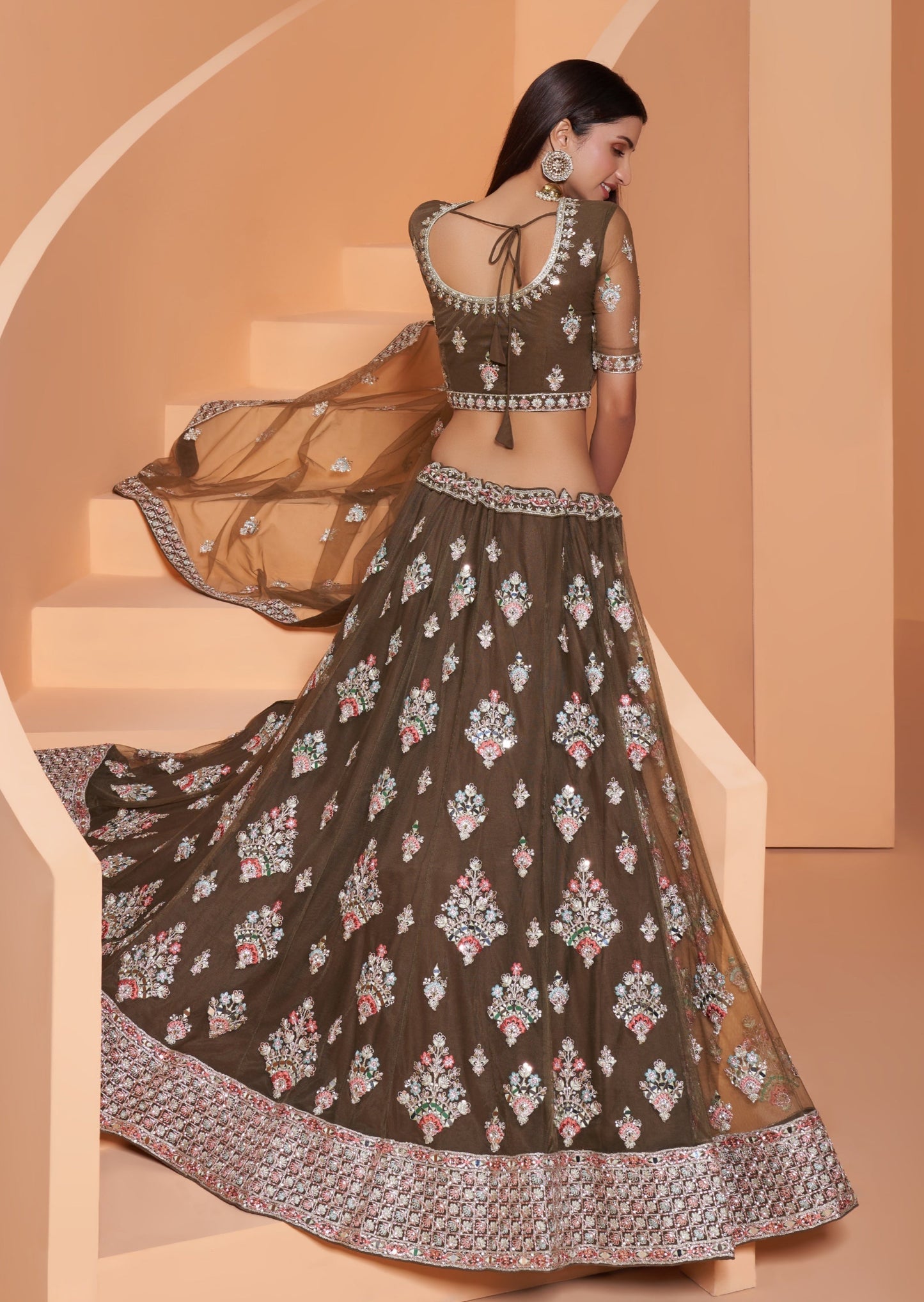 Wedding brown lehenga