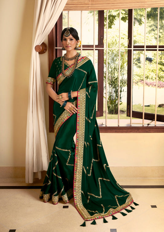 Abira Silk Royal Green Saree