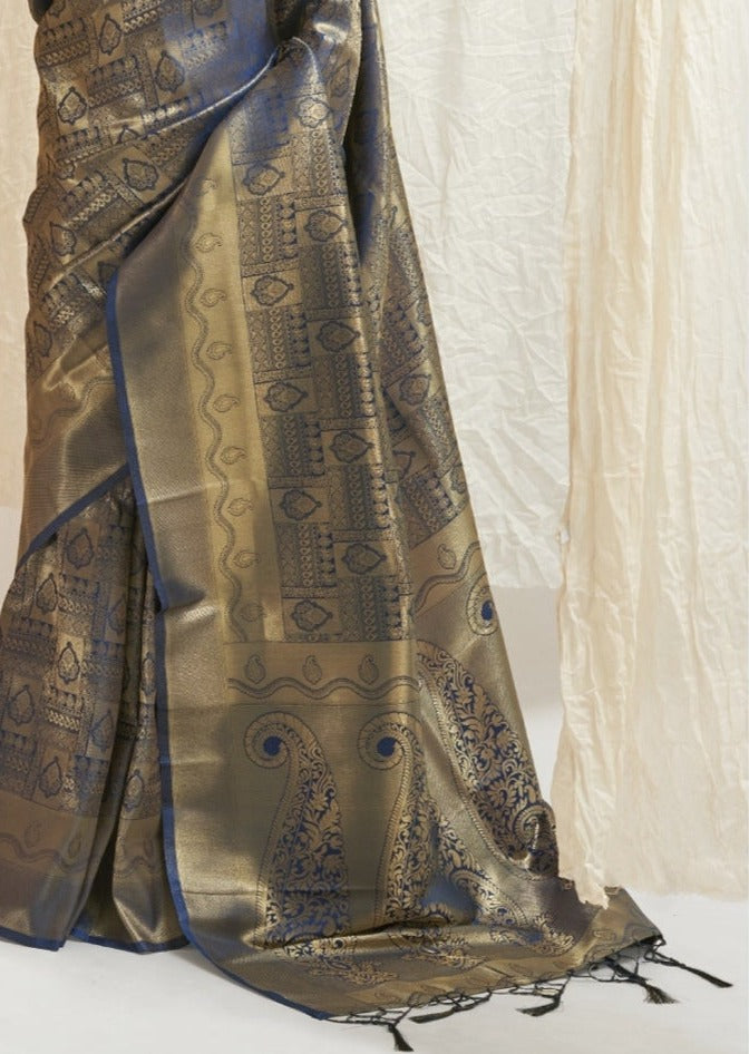 Royal Blue Kanchipuram Silk Saree