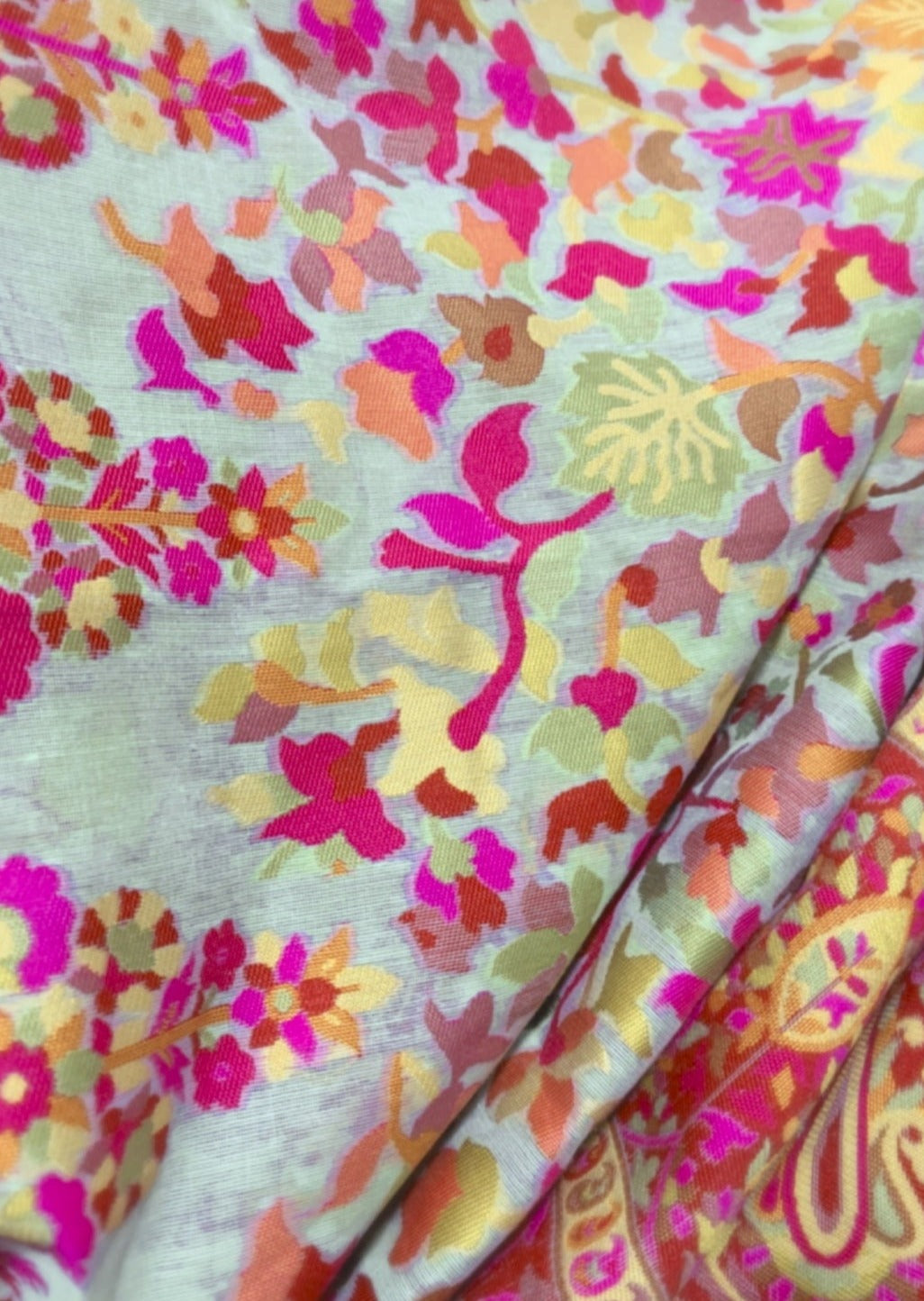 Pure Kashmiri Silk Pastel Blue Handloom Saree