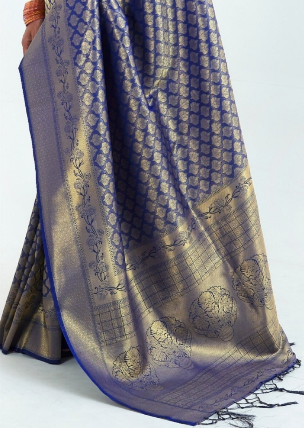 Blue Kanjivaram Silk Bridal Saree