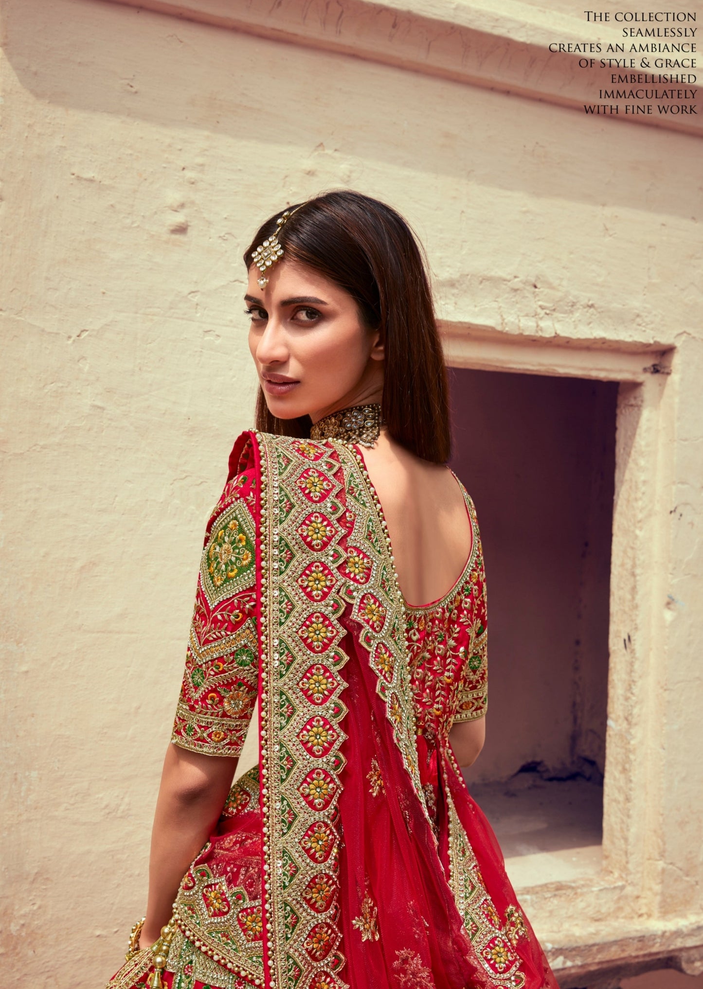 Red Multicolor Luxury Bridal Lehenga Choli