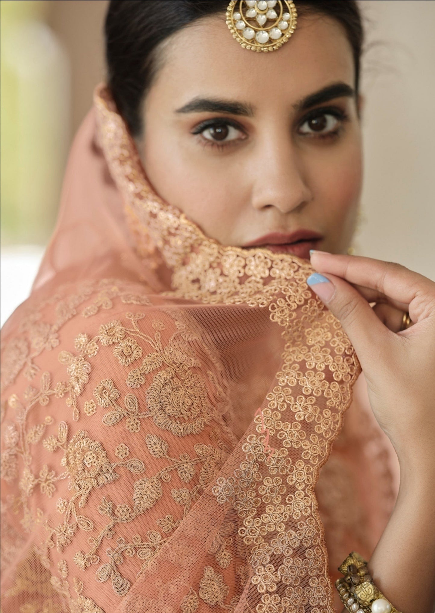 Peach Lehenga Choli