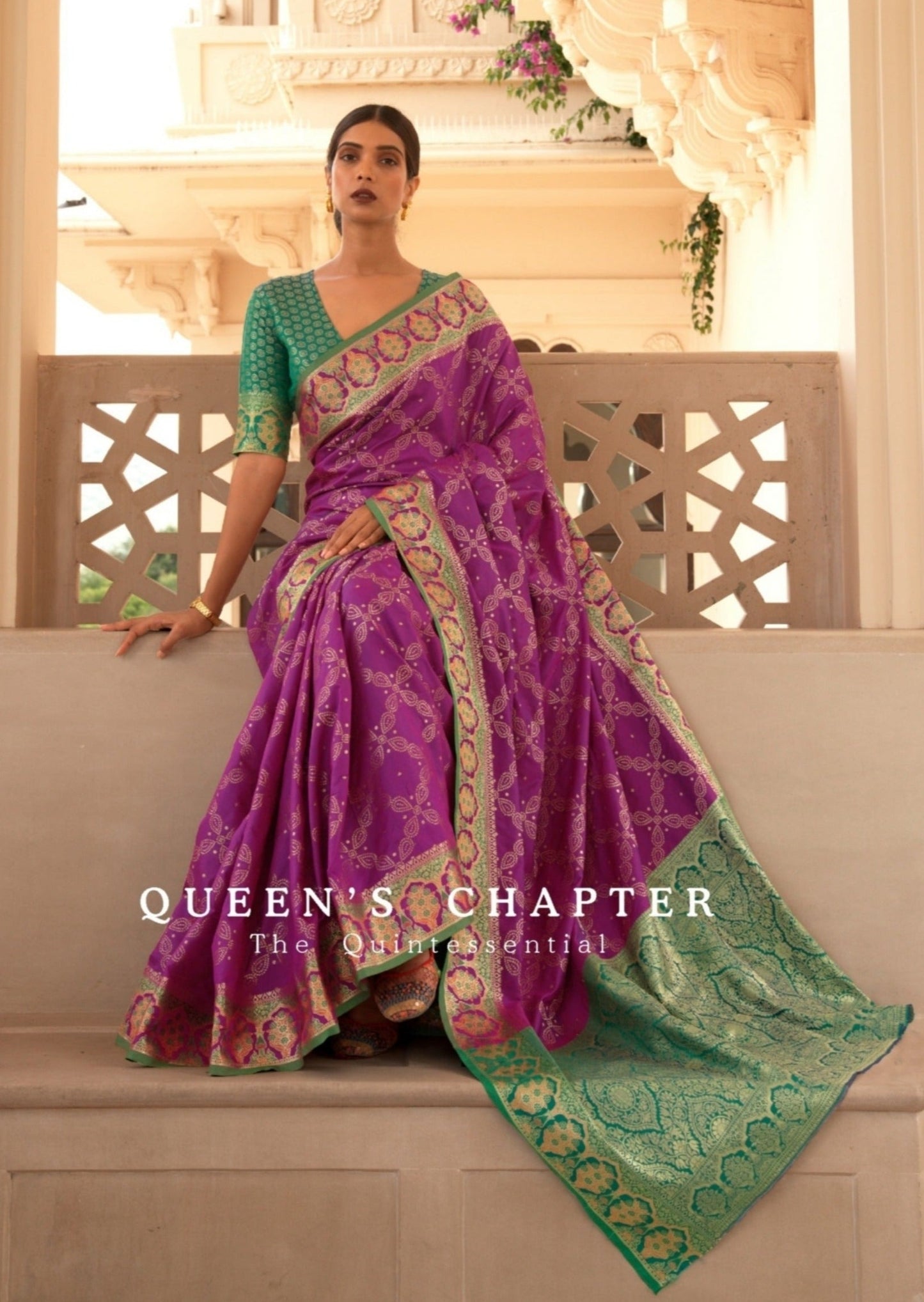 Banarasi Silk Magenta Pink Saree