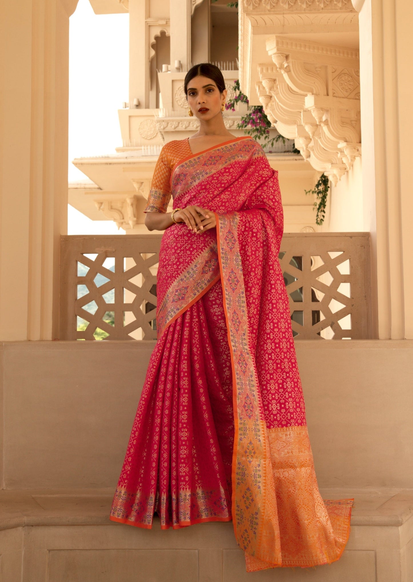 Banarasi Silk Crimson Red Saree