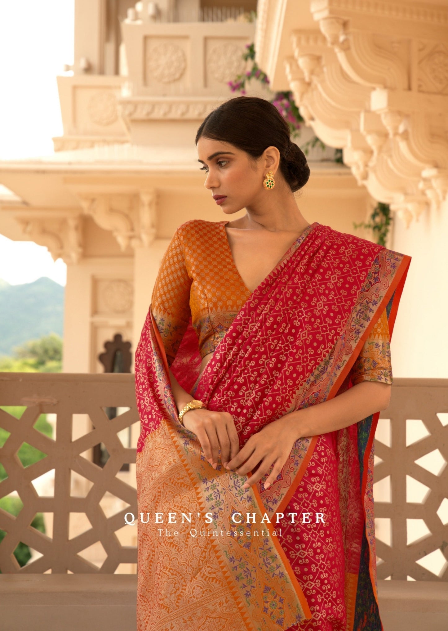 Banarasi Silk Crimson Red Saree