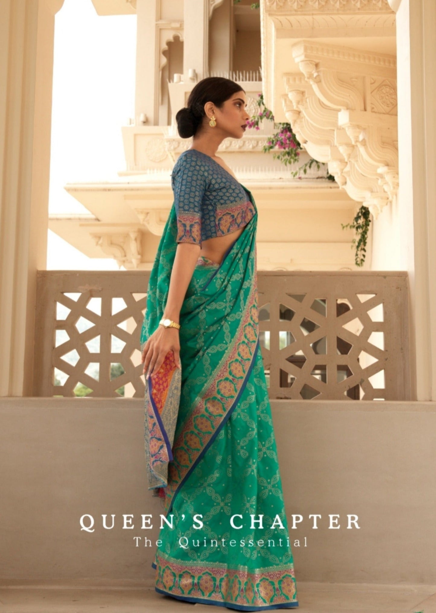 Banarasi Silk Shamrock Green Saree