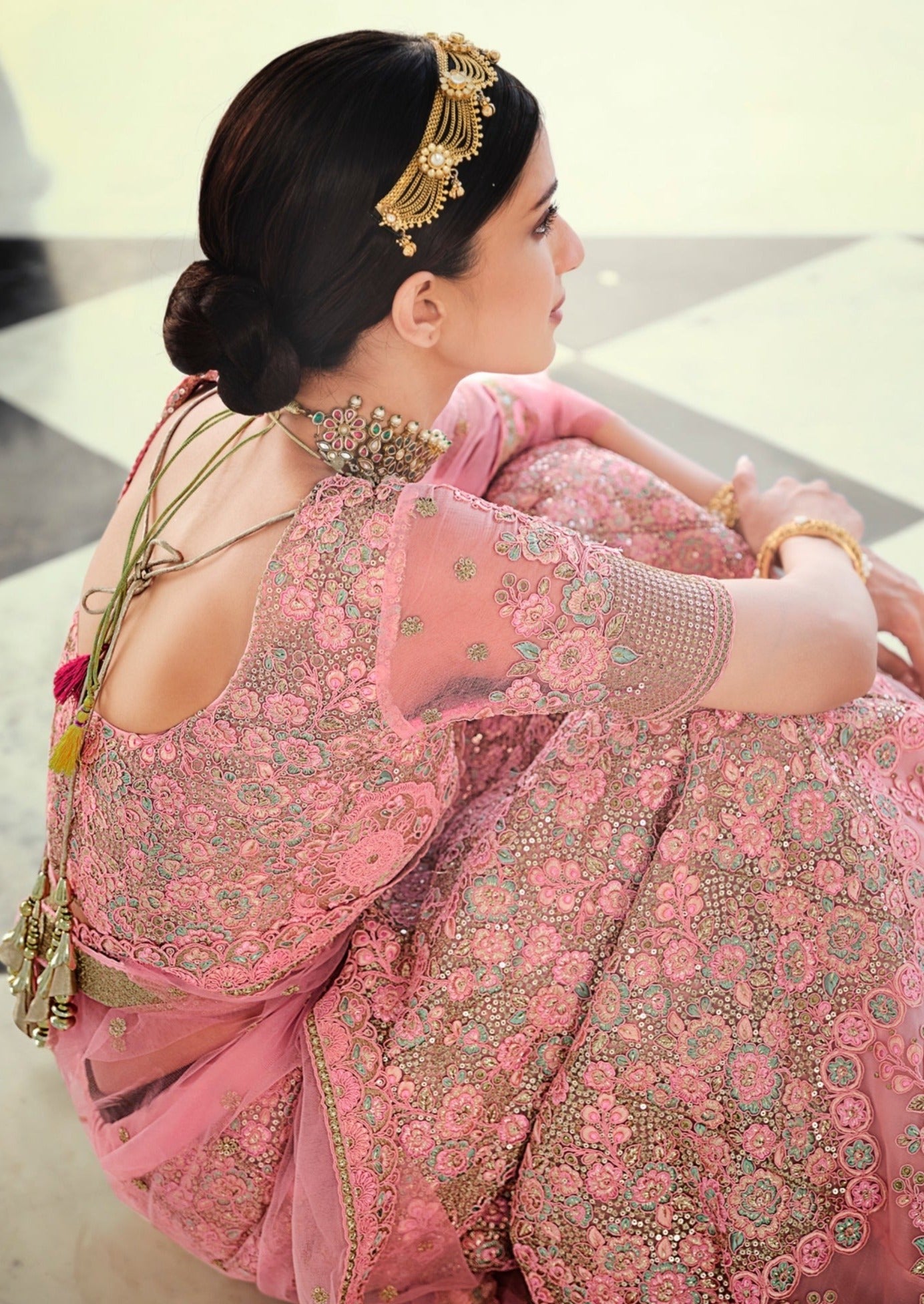 Baby Pink Lehenga Choli With Dupatta