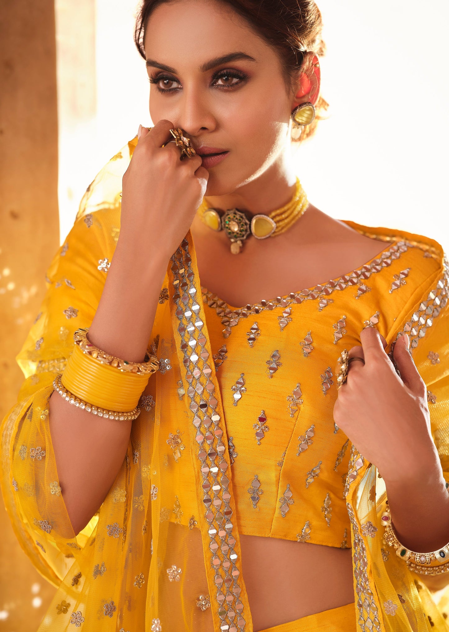 Yellow Bridal Lehenga Choli For Haldi