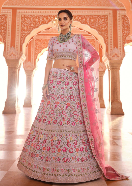 Lavender Purple Bridal Lehenga Choli