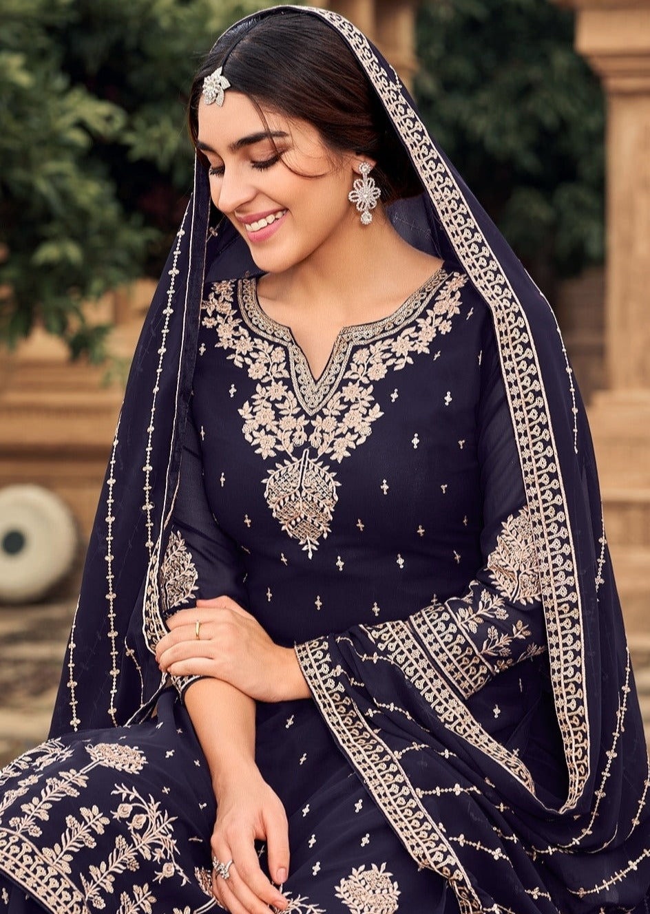 Navy Blue Salwar Suit