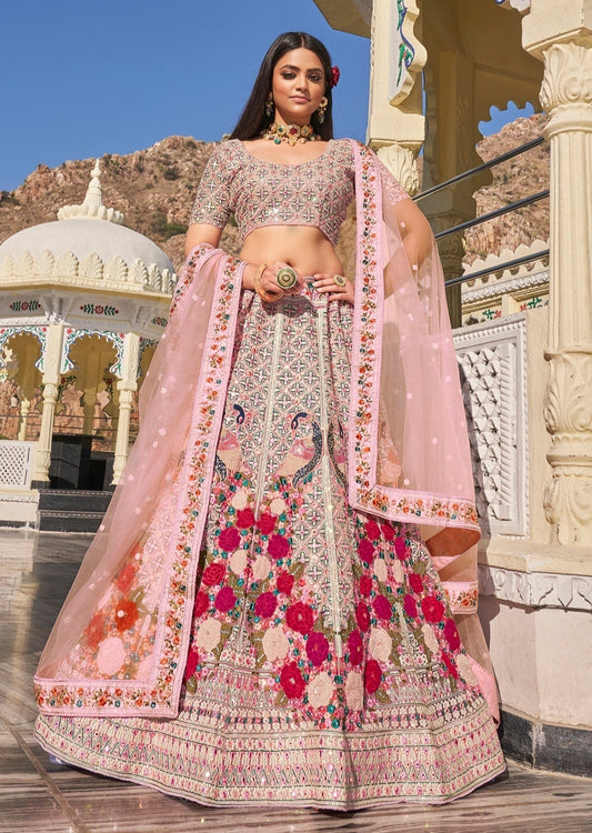 Blush Pink Designer Bridal Lehenga Choli