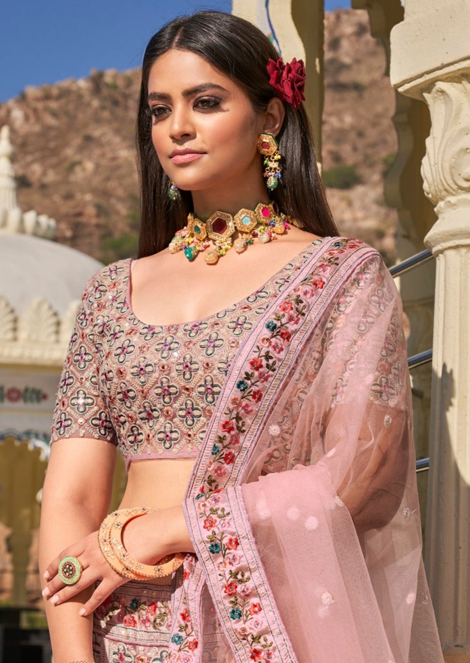 Blush Pink Designer Bridal Lehenga Choli