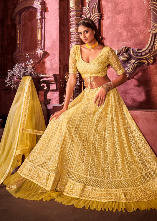 Yellow Lehenga Choli With Dupatta