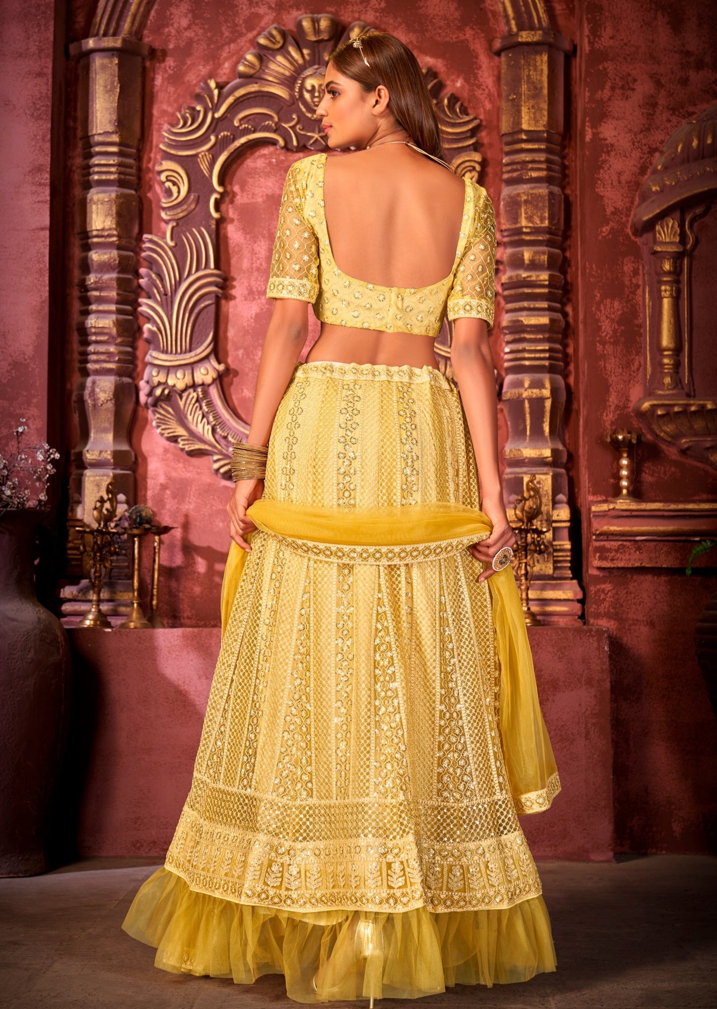 Yellow Lehenga Choli With Dupatta