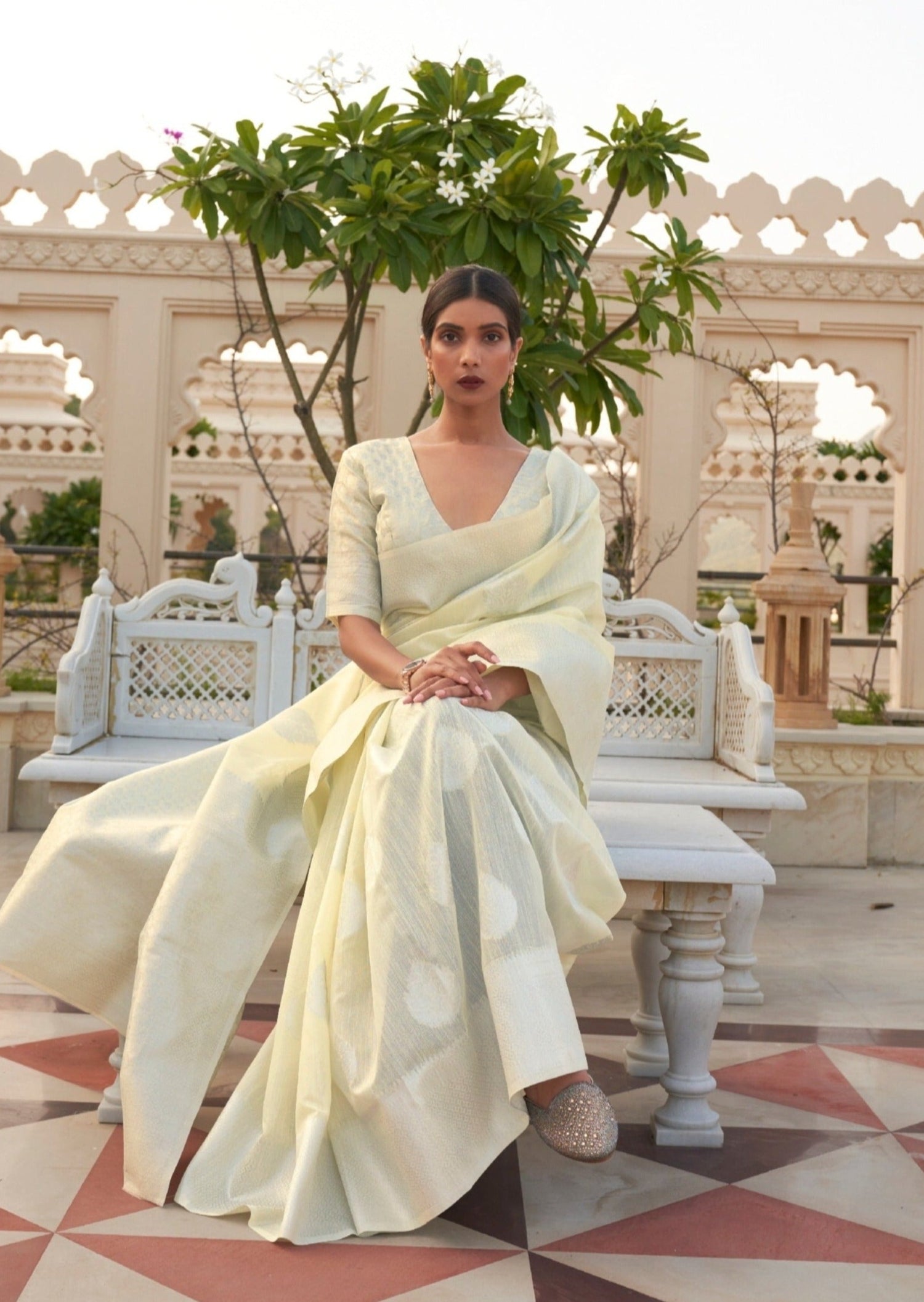 Pure linen saree online