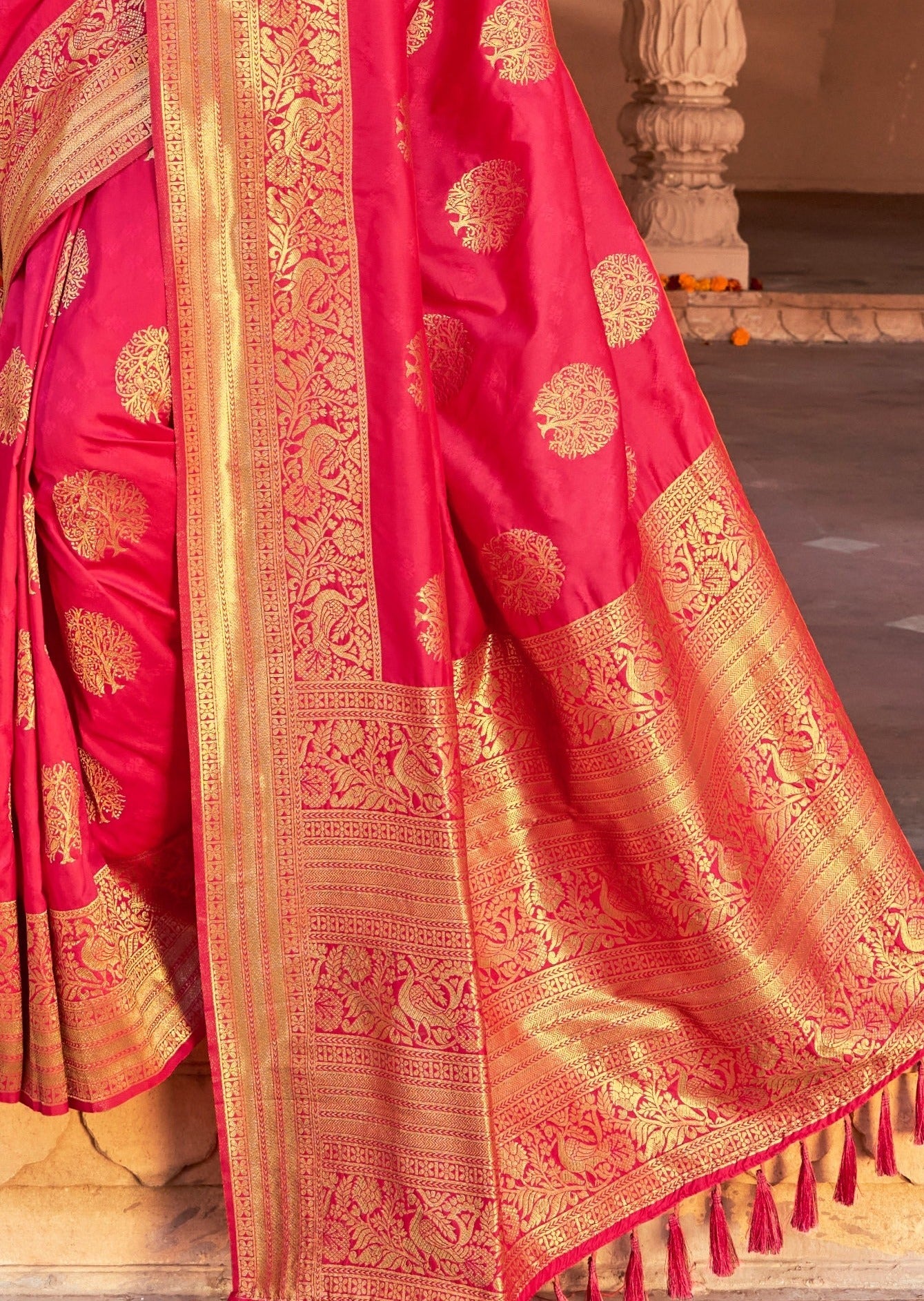 Red Banarasi Silk Saree