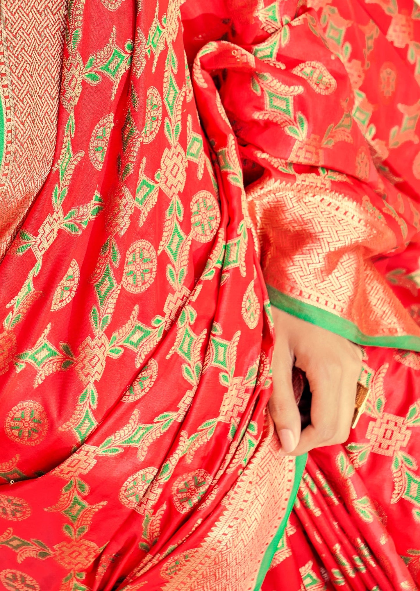 Banarasi Patola Silk Red Bridal Saree
