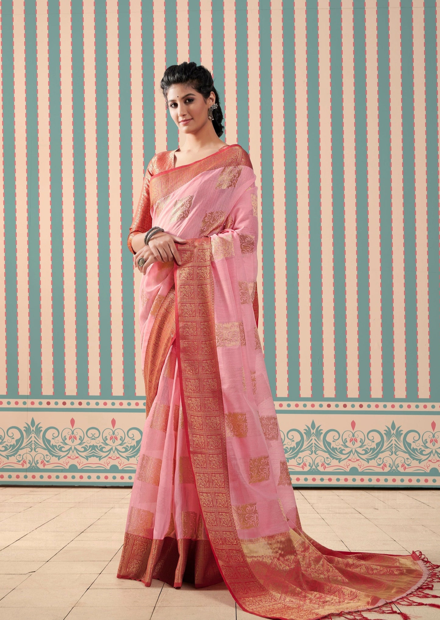 Pure Linen saree online