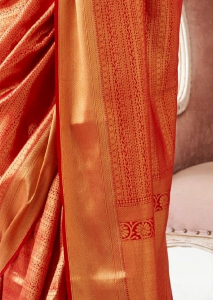 Kanjivaram Silk Red Bridal Saree