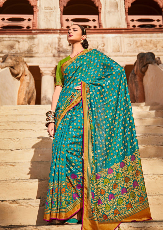 Brasso Silk Blue Saree