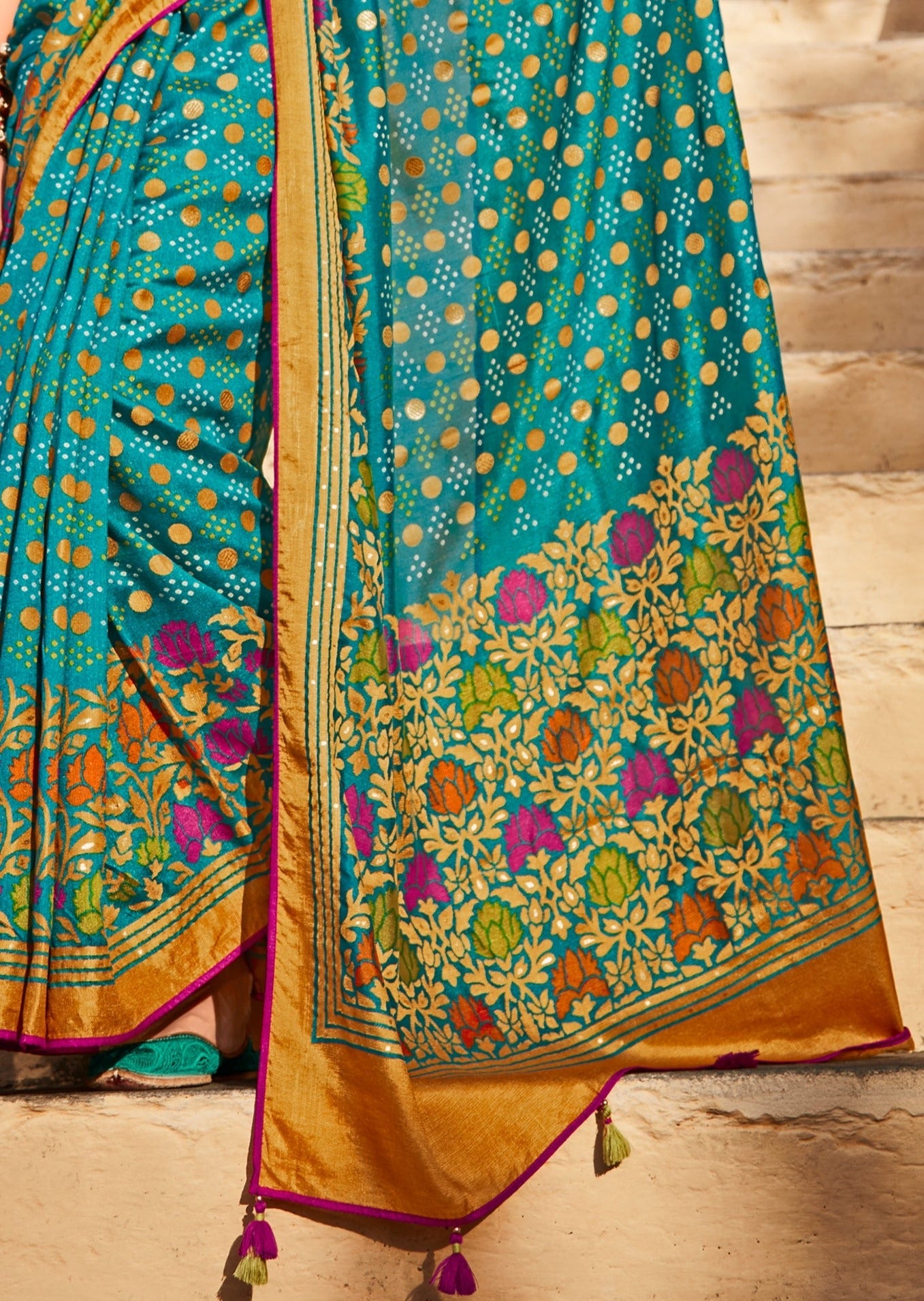 Brasso Silk Blue Saree