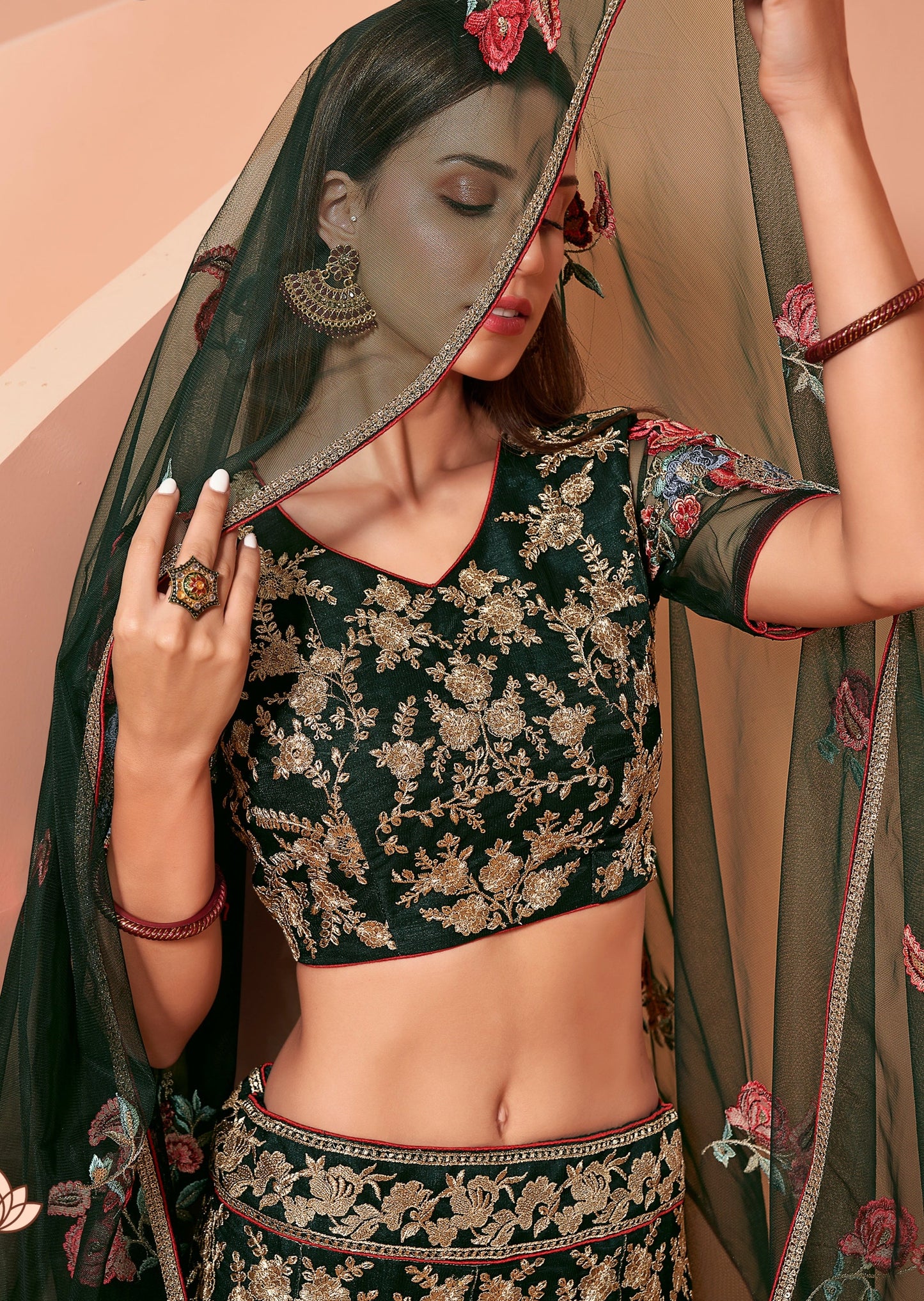 Royal Green Bridal Lehenga