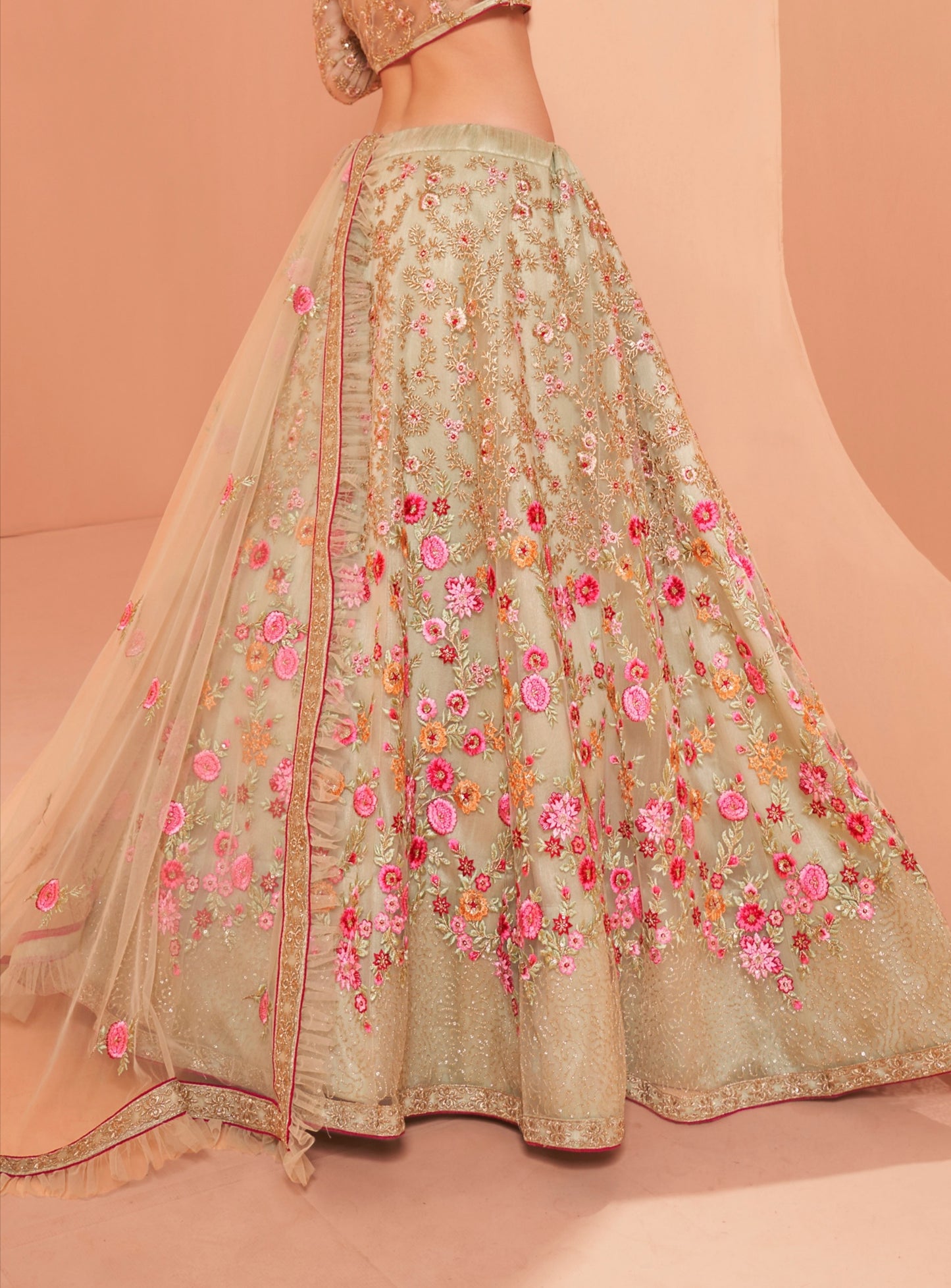 Pista Green Bridal Lehenga
