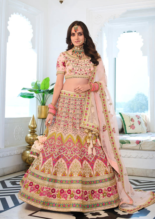 Designer Bridal Lehenga (Peach)