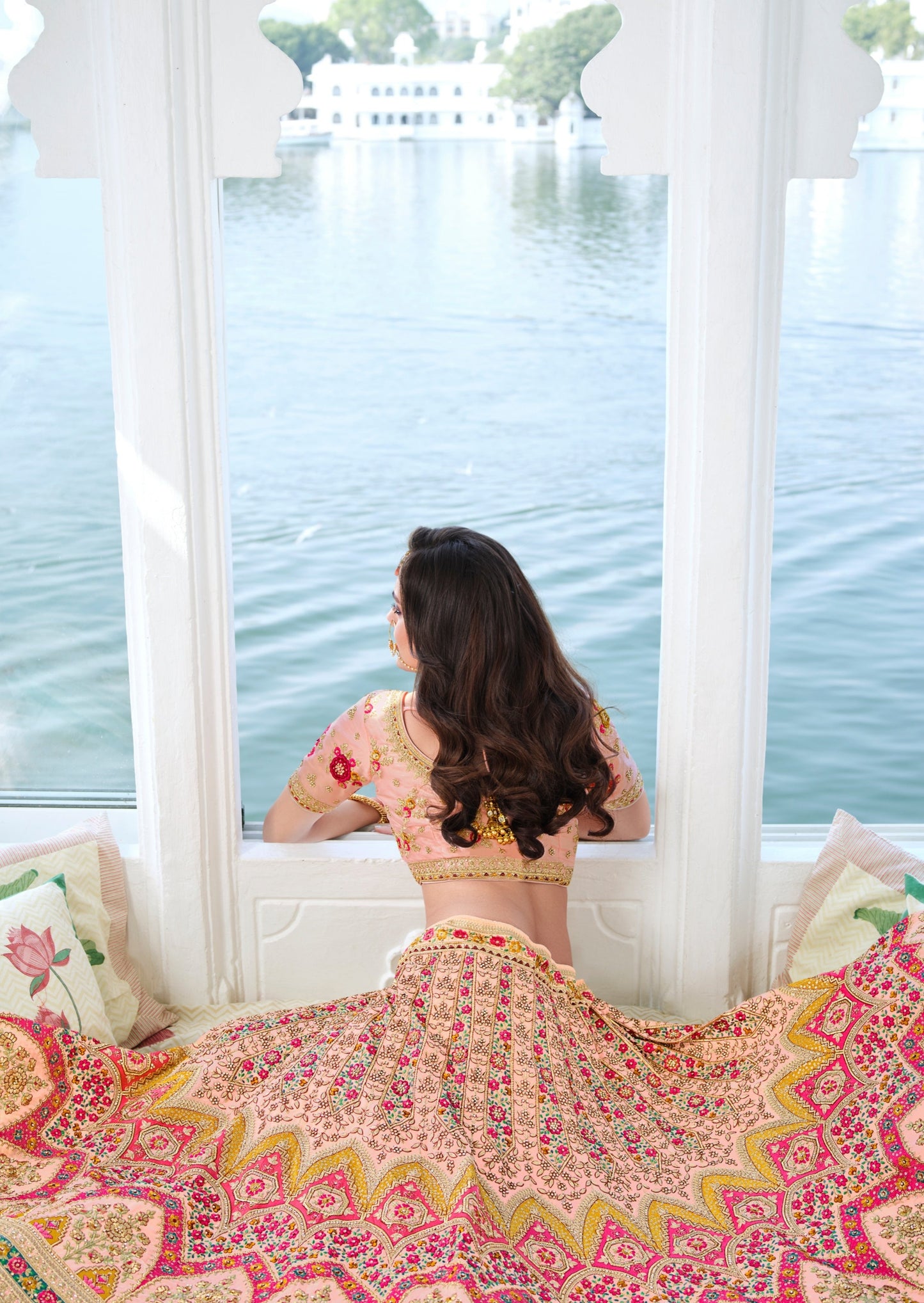 Designer Bridal Lehenga (Peach)
