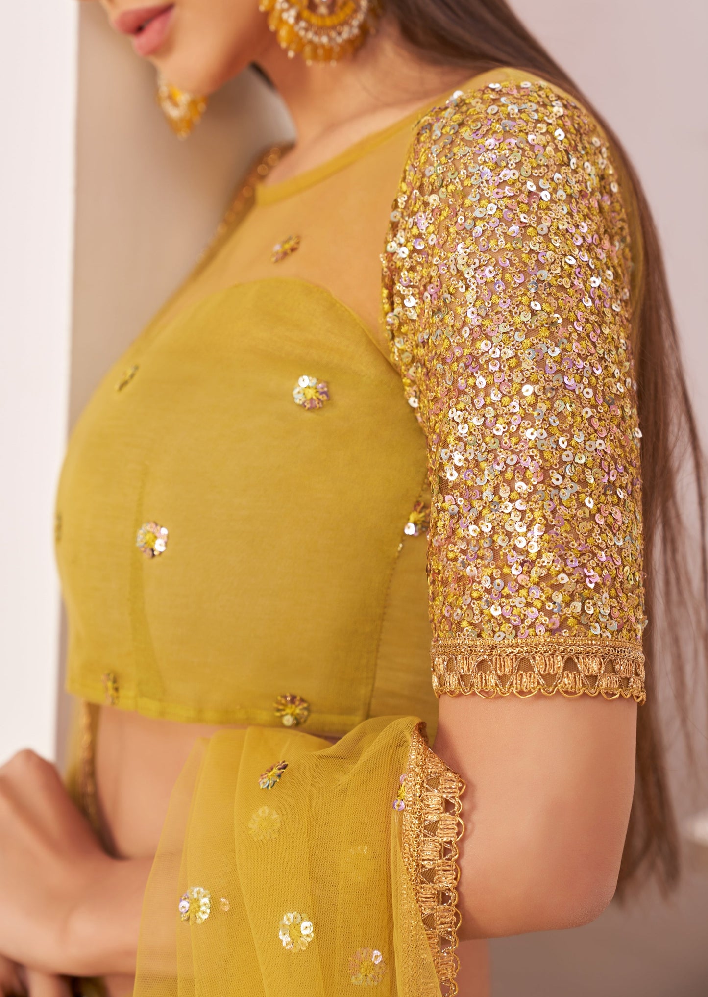 Mustard Yellow Lehenga Choli With Dupatta
