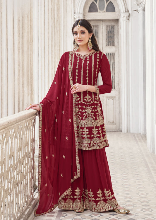 Maroon Red Salwar Suit