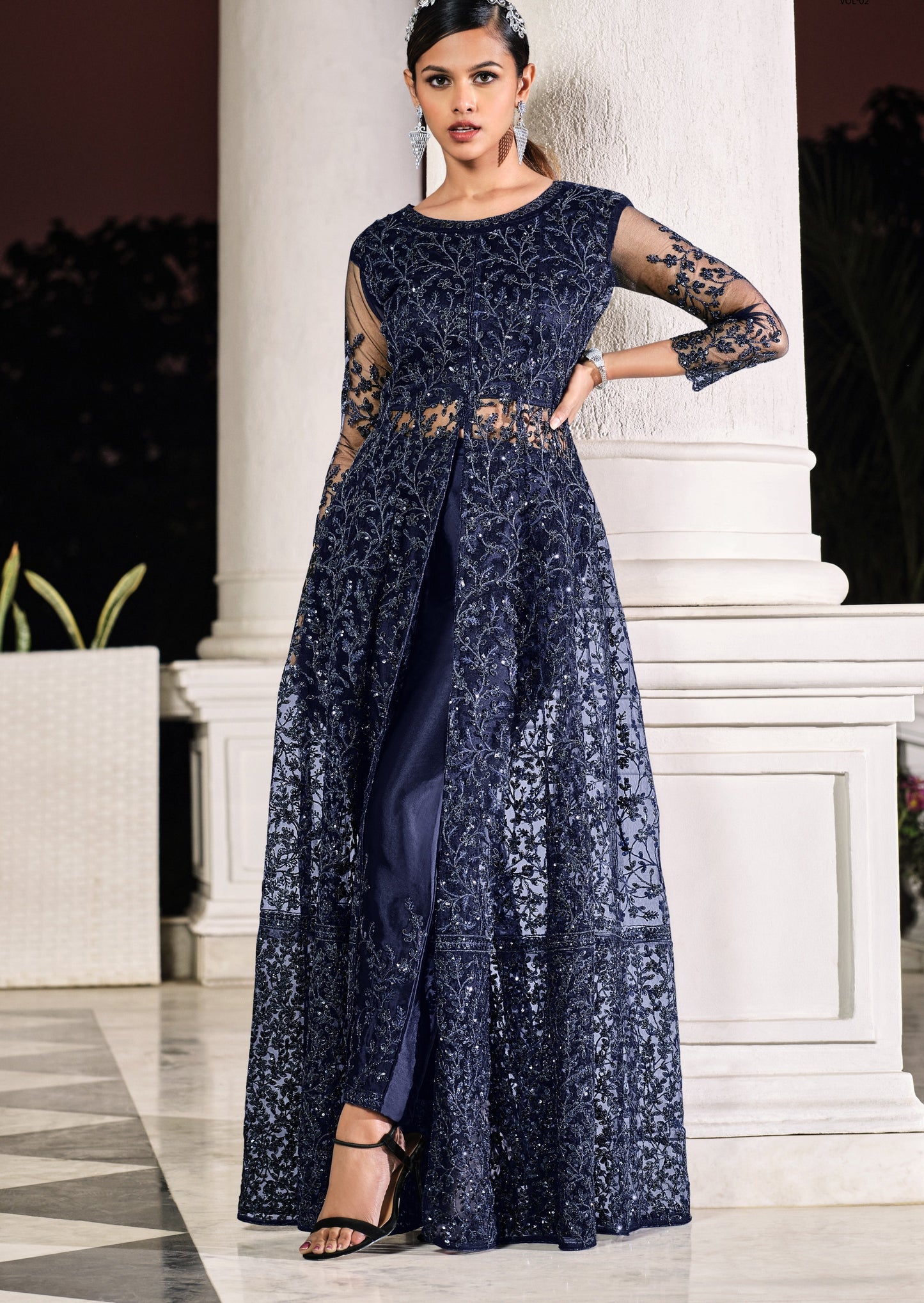 Royal Blue Anarkali Suit