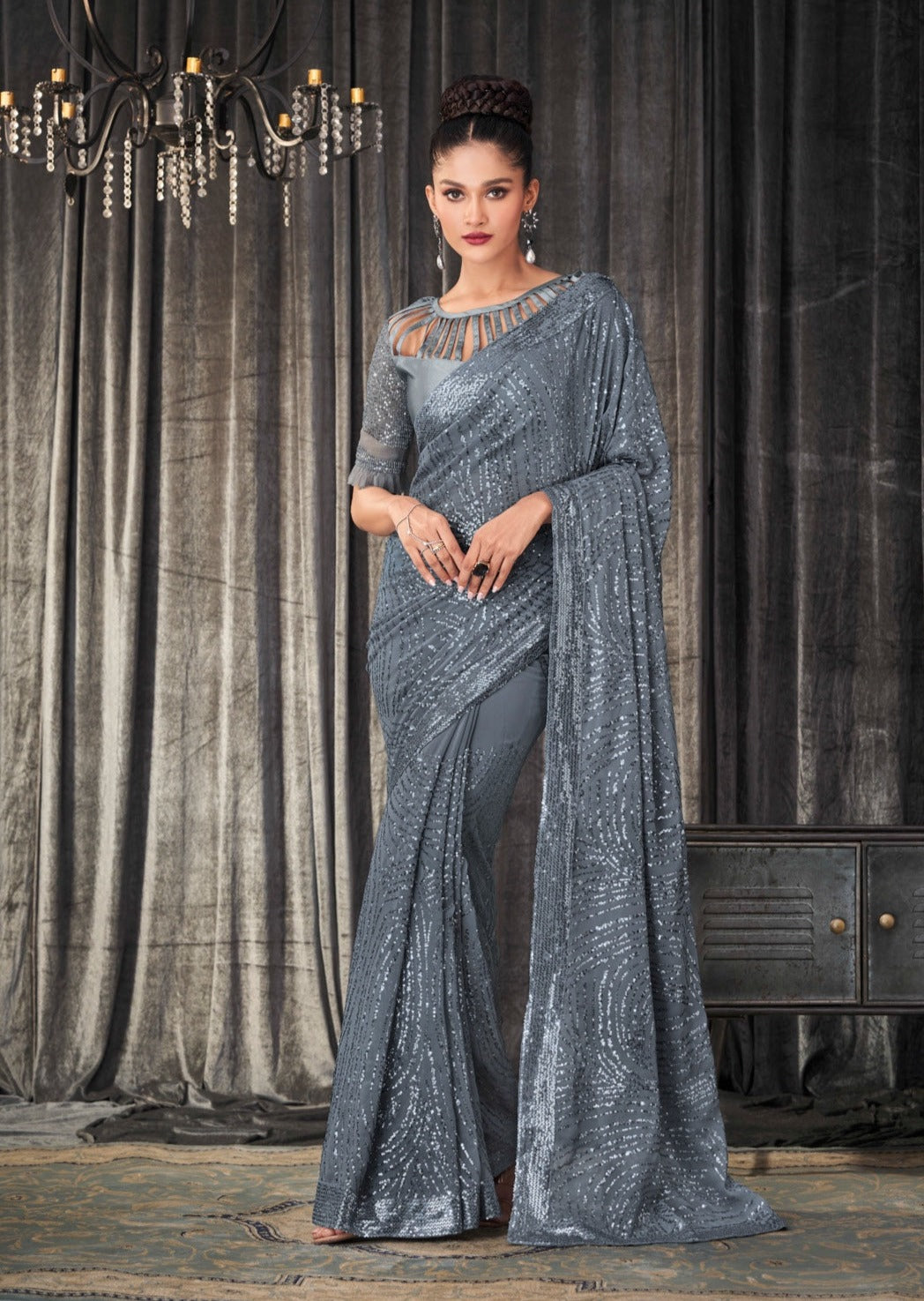Sequins saree