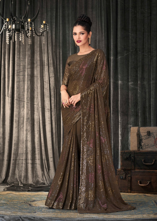 Partywear saree look