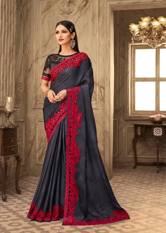 Black Partywear saree