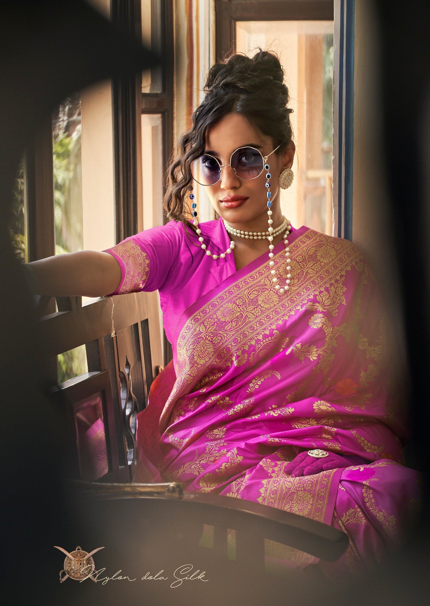 Dola Silk Raani Pink Saree