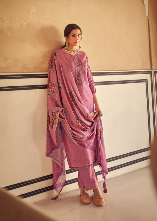 Shaira Cotton Silk Pink Salwaar Suit