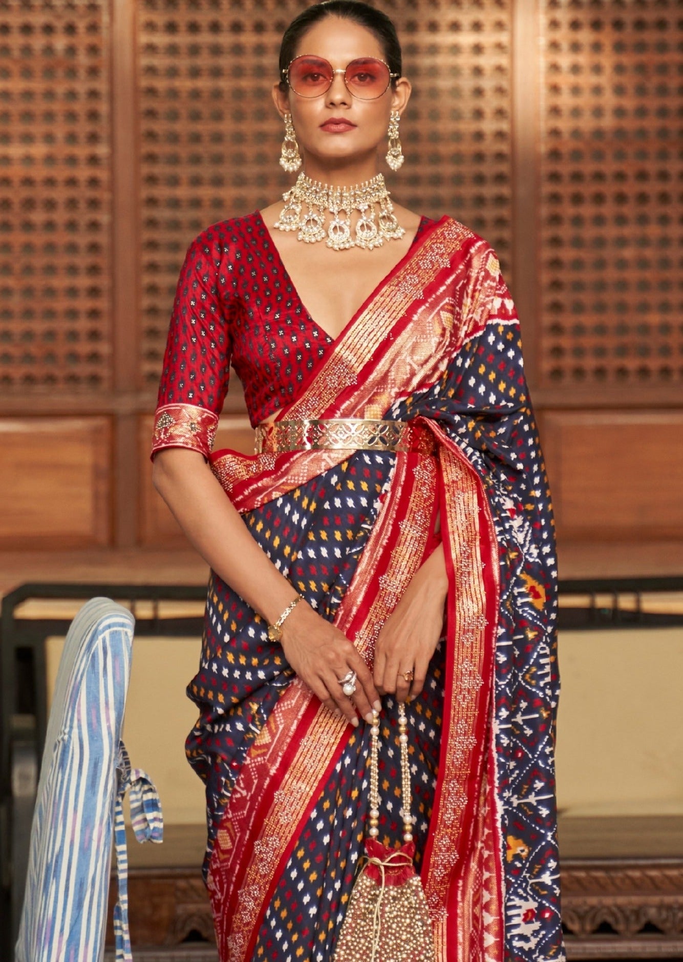 Patan Patola Silk Black Saree