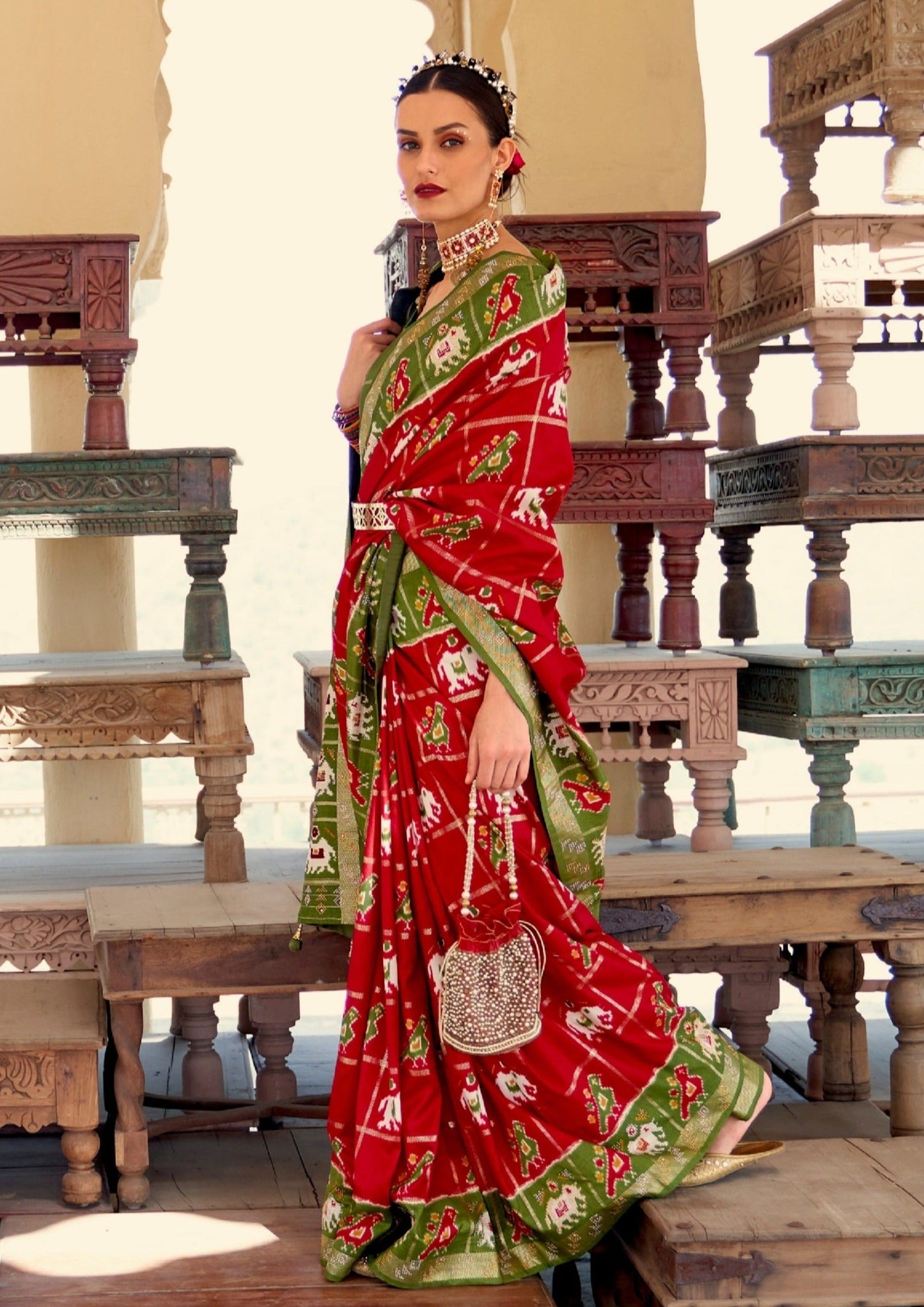 Red Patola Saree