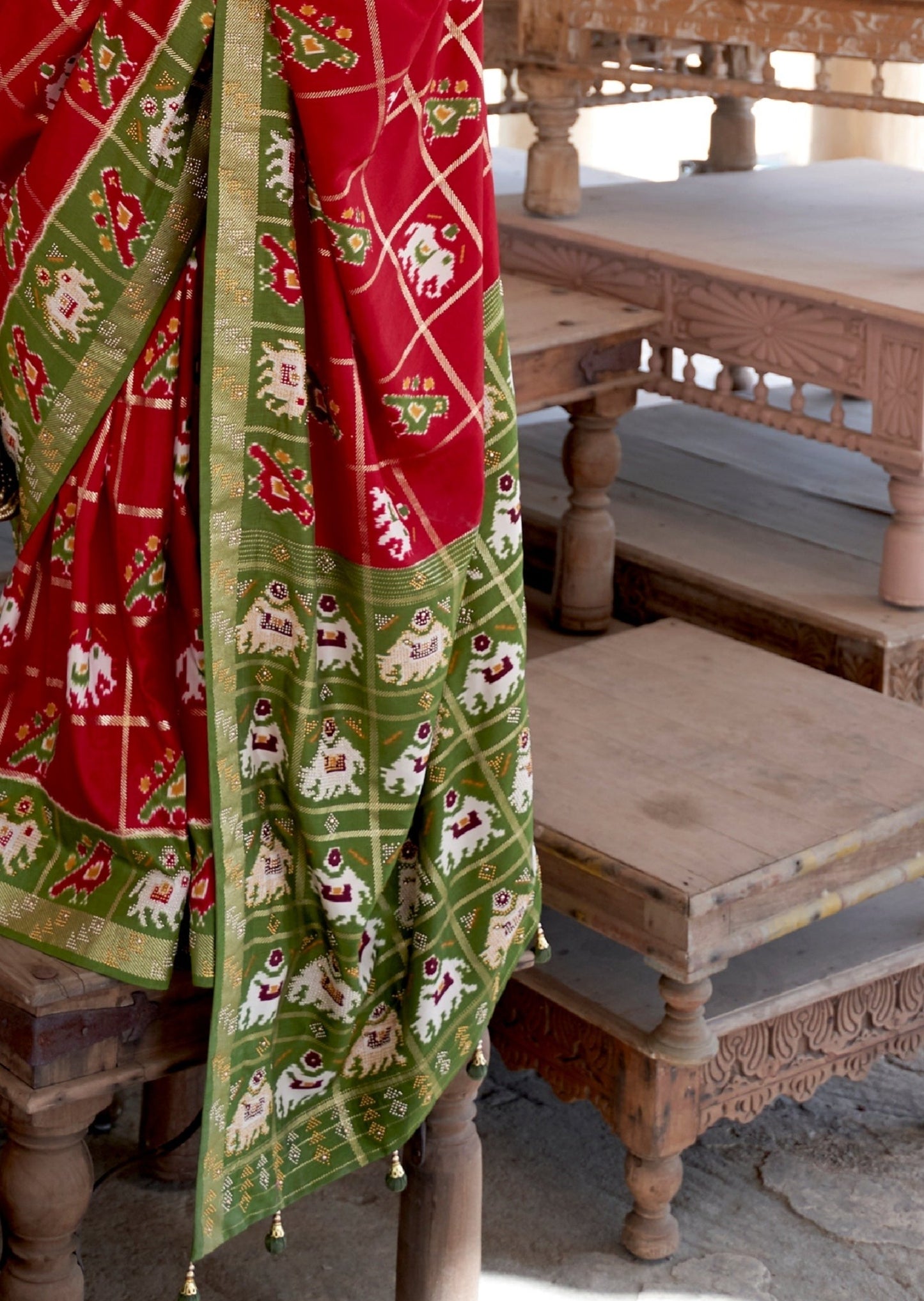 Red Patola Saree