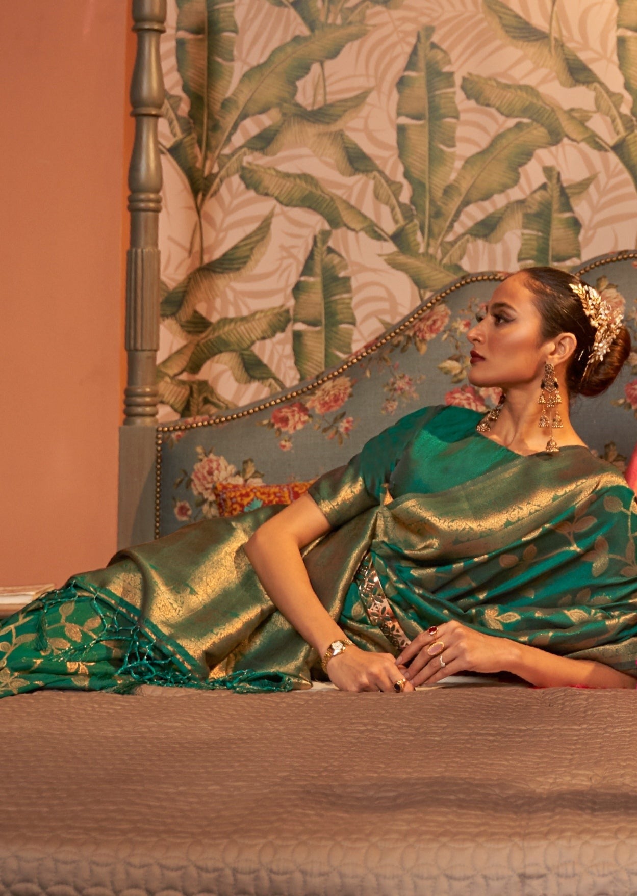 Soft Banarasi Silk Dark Green Saree
