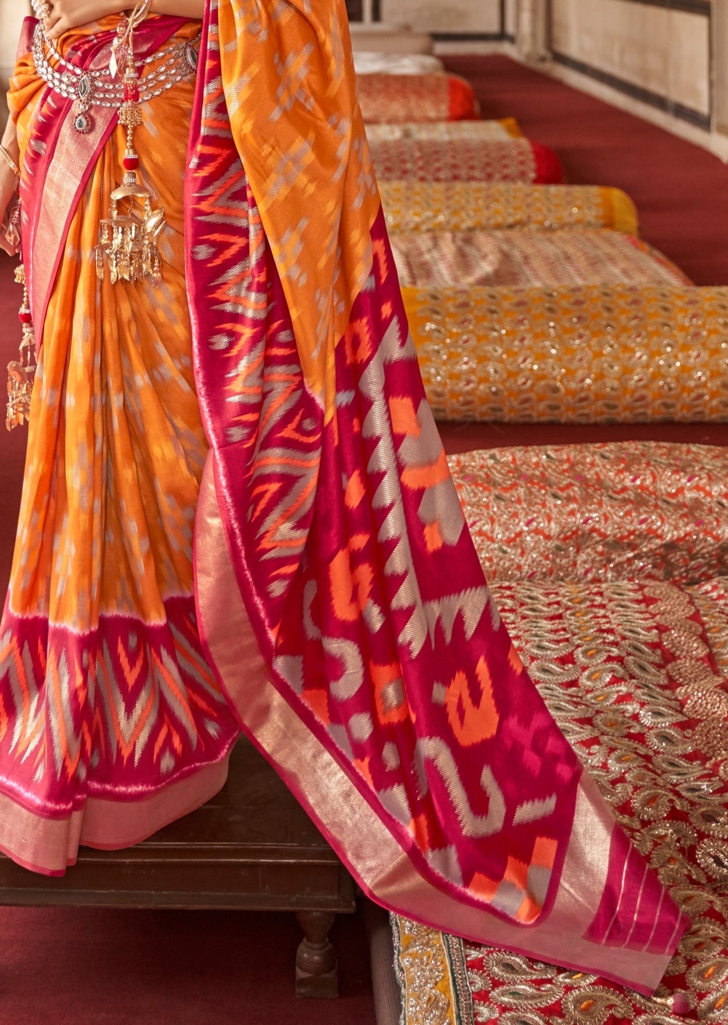 Patola Yellow Ikat Saree